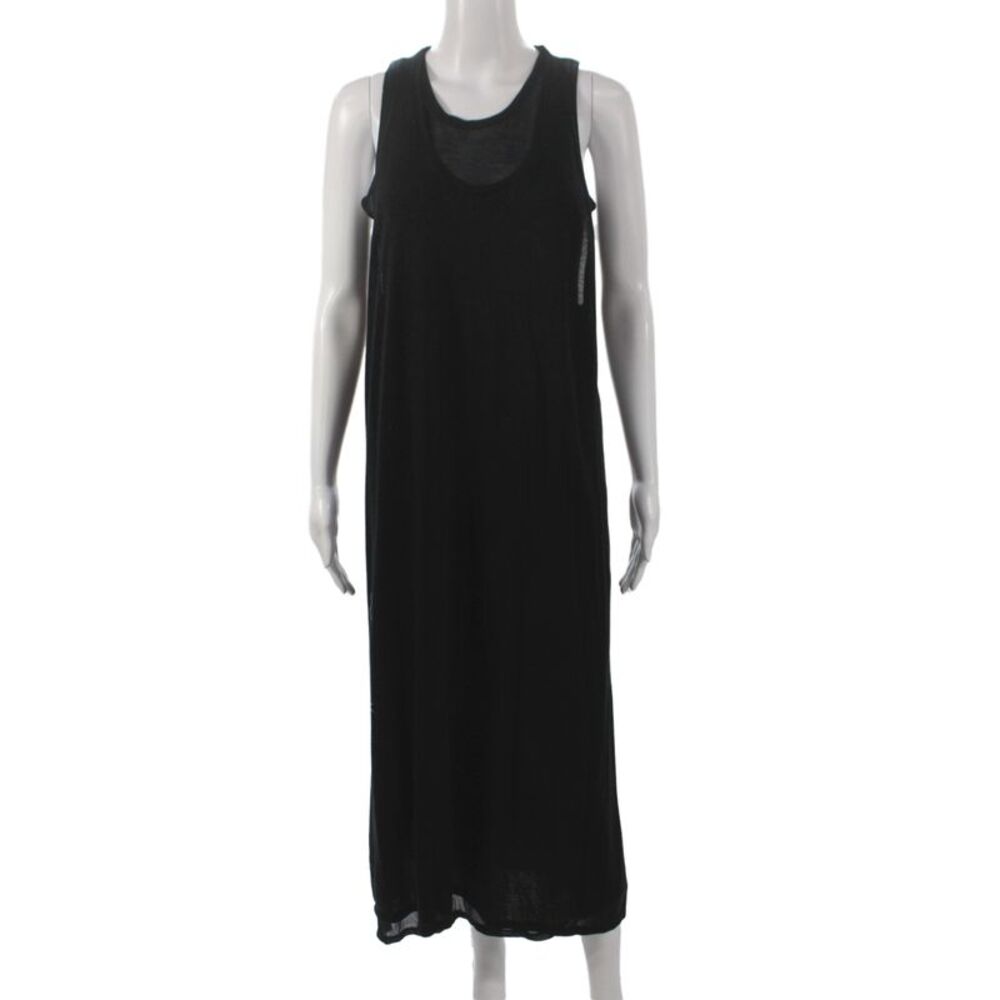 Toteme Womens Black Sleeveless Sweater Dress Midi Size XL